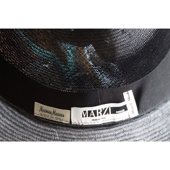 Marzi Firenzi Neiman Marcus Derby Church Straw Wide Brim Hat Italy Luxury 22\
